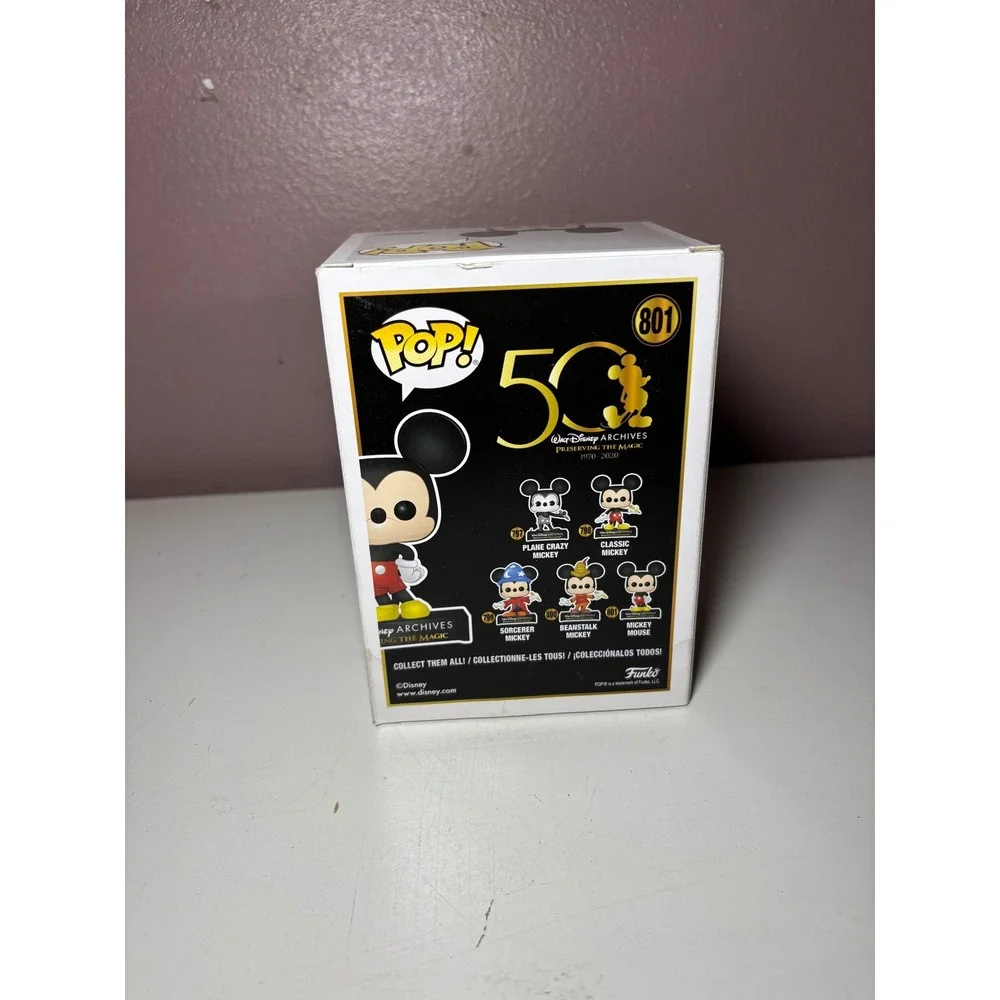 Funko Pop Disney Walt Disney Archives Mickey Mouse 50th Anniversary Figure 801